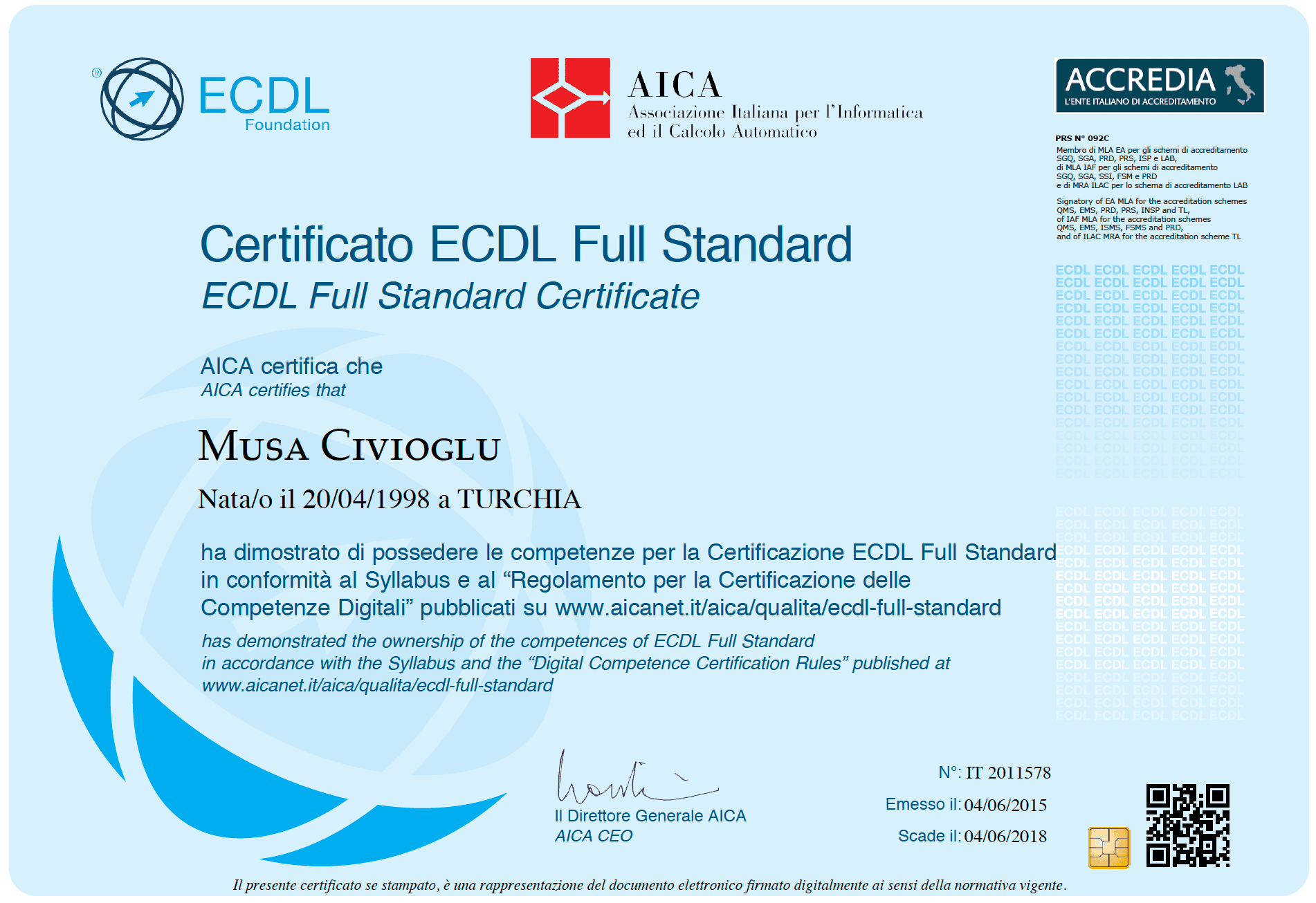 ECDL Full Standart – Avrupa Bilgisayar Yetkinlik Sertifikası